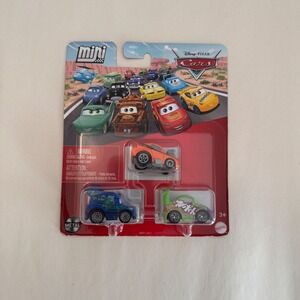 Disney Pixar Cars Mini Racers 3 Pack DJ Snot Rod Wingo Diecast Metal JBH21-JA11